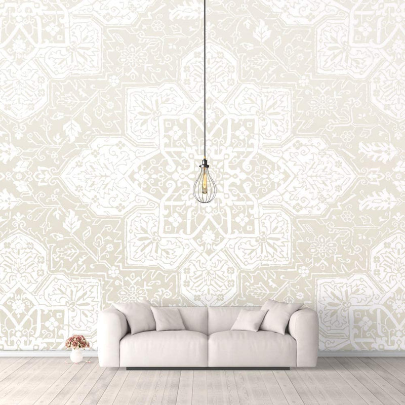 Peel & Stick Geometric Border, 100" L x 144" W, Beige
