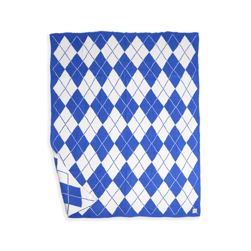 Jeté de luxe Argyle , Bleu