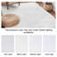 Tapis blanc à poils longs Feather-22412350