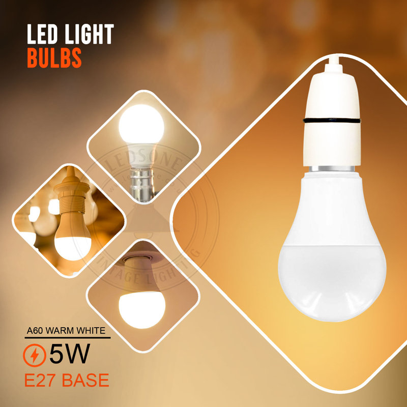 E27 LED Vintage Edison Globe Light Bulb, 5W