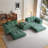 L-Shape Modular Sectional Sofa with Ottoman – Deep Seat Corduroy Sleeper Couch, Cloud-Soft All-Foam Design (No Assembly), Removable Washable Covers-828628103