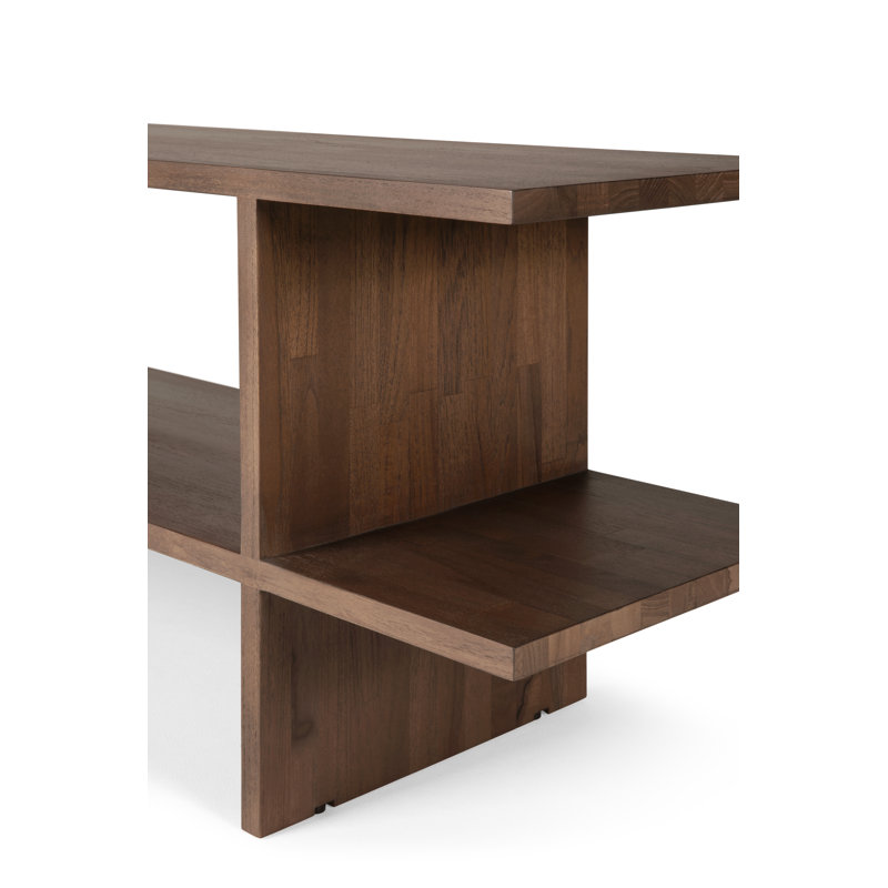 Kabuki Solid Wood End Table, Brown
