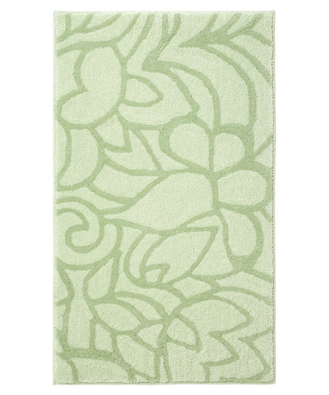 Flower Shower Bath Mat, 60cm W x 100cm D, Green