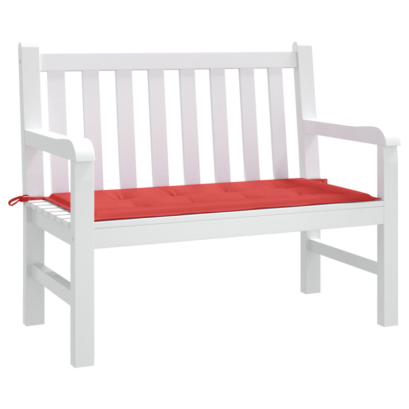 Outdoor Seat Cushion, 1.2" H x 47.2" W x 19.7" D, Red