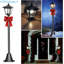 Lampadaire solaire d'extérieur de 2 po, paquet de 2 réverbères à DEL rétro, imperméable, hauteur réglable, du crépuscule à l'aube pour le jardin, l'allée, la cour, le patio
