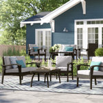 Aaliah 8 - Person Patio Conversation Set with Cushions
