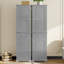 Kitchen Pantry Cabinet With Sliding Storage Rack 4 Doors-1764348467