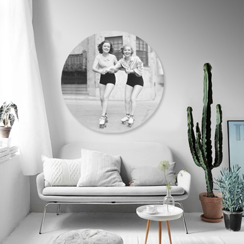 50's Roller Buddies Print, 46" H x 46" W  x 2.5" D