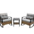 Grey Outdoor Rocking Chair With Construction, Moveable Chairs For Garden And Patio In Construction Table Relaxation-1214762651