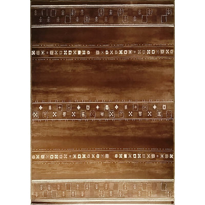 Tapis brun à motif Sud-Ouest Keunta