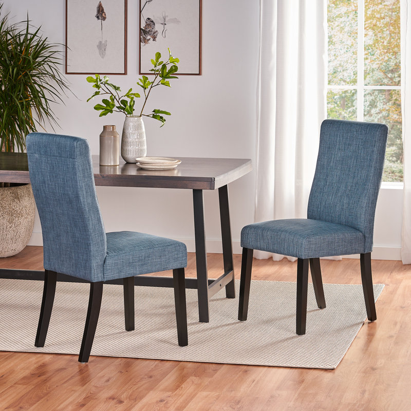 Caverly 19'' H Upholstered Side Chair, Indigo