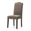 Chaise parsons en tissu brun clair