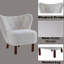 Chaise moderne blanche - Revêtement et base de coussins d'appoint confortables
