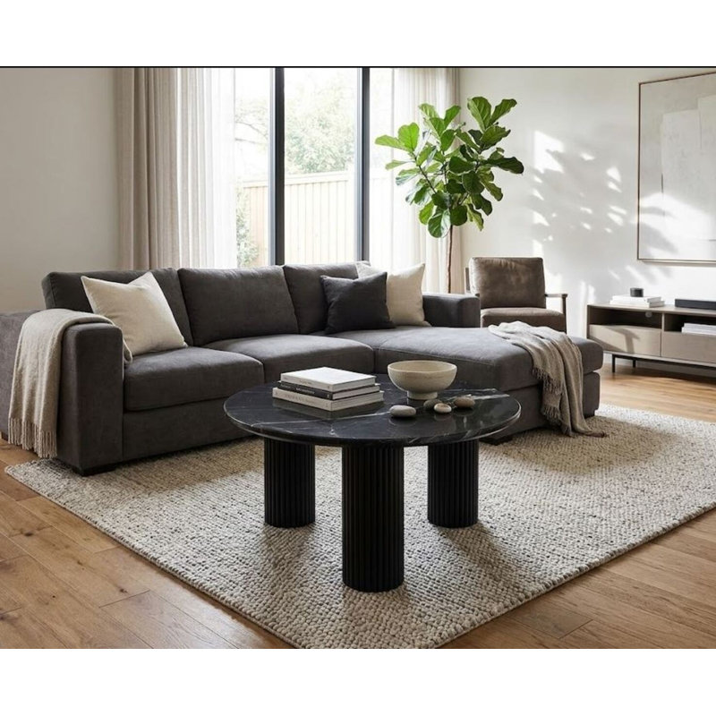 Suiza Black Marble Coffee Table