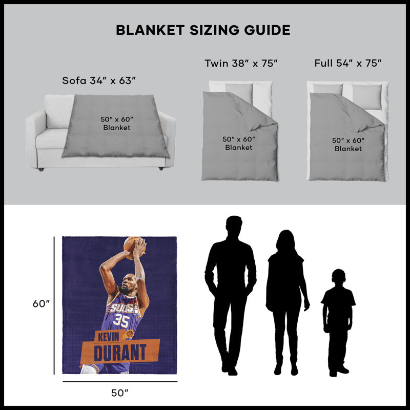 Jeté en sherpa NBA Phoenix Suns Kevin Durant Silky Touch
