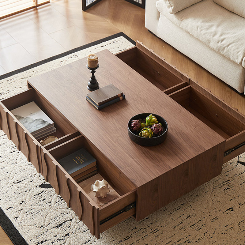Retro Style Coffee Table, 18.3" H x 55.11" L x 31.49" W