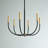 6 - Light Steel Dimmable Chandelier-541383663