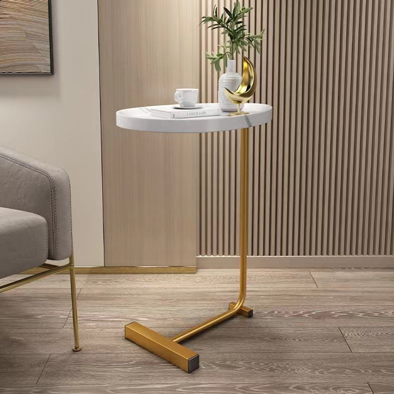 Dashown Coffee Table, C-shaped Side Table, C Shaped End Table