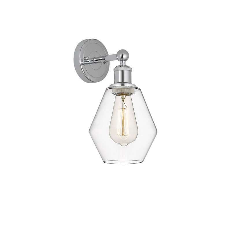 Amylea Armed Sconce, Clear, Polished Chrome
