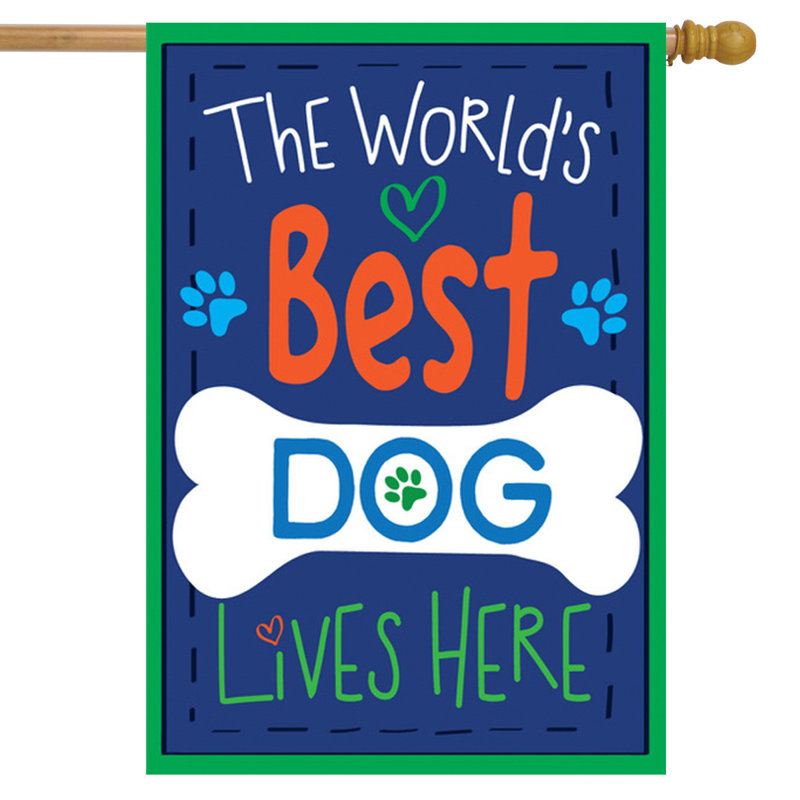 Drapeau de maison à double face World's Best Dog