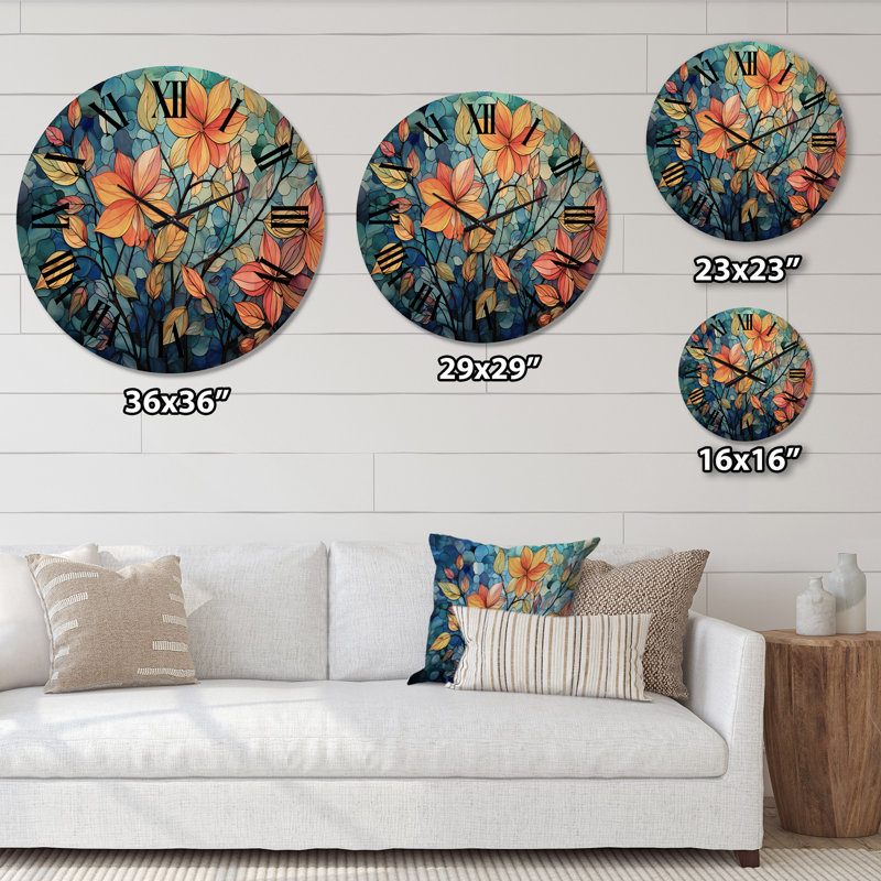 Horloge murale en bois massif Antonion, Moyenne