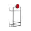 Stick 'N' Lock Three Tier Corner Shower Caddy, Matt Black