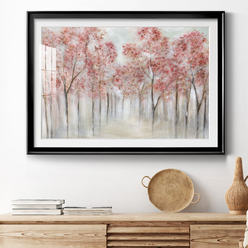 Blush Spring - peinture encadrée, Cadre noir, H 30,5 po x l 42,5 po x P 1,5 po