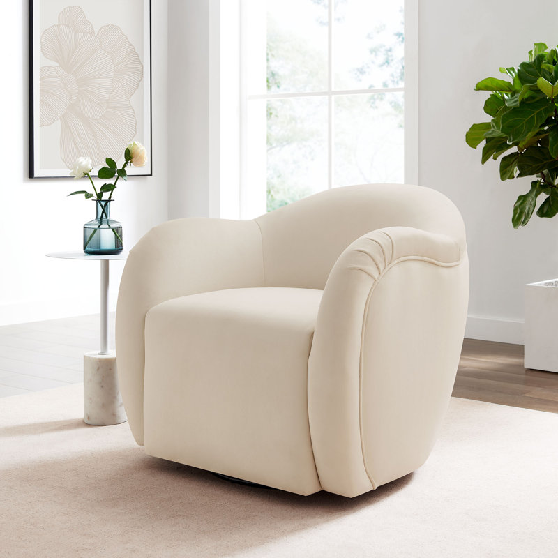 Fauteuil pivotant en velours Compose Performance, 30 cm H x 20 cm L