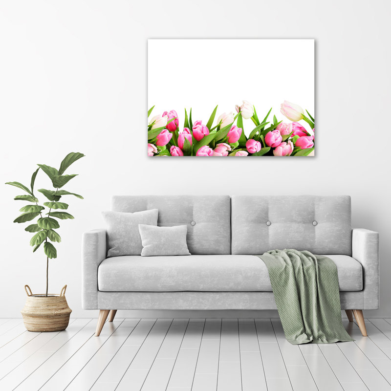 Pink Tulips - Wrapped Canvas Print