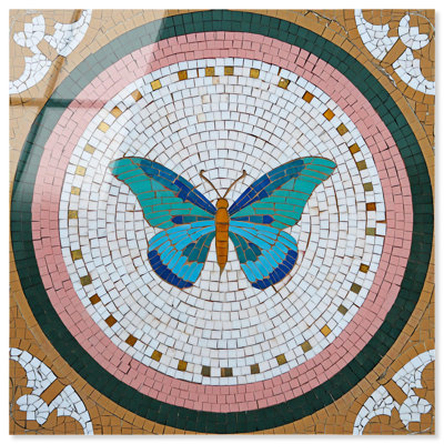 «Butterfly Roundel Mosaic Art», reproduction sur toile par Art Remedy