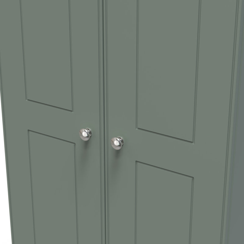 Taiyler Manufactured Wood Wardrobe, Reed Green/Riviera Oak