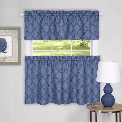 Goldenberg Geometric Tailored Kitchen Curtain