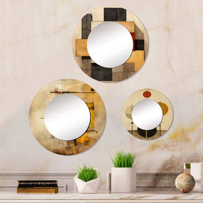 Miroir mural rond en aluminium Kovie