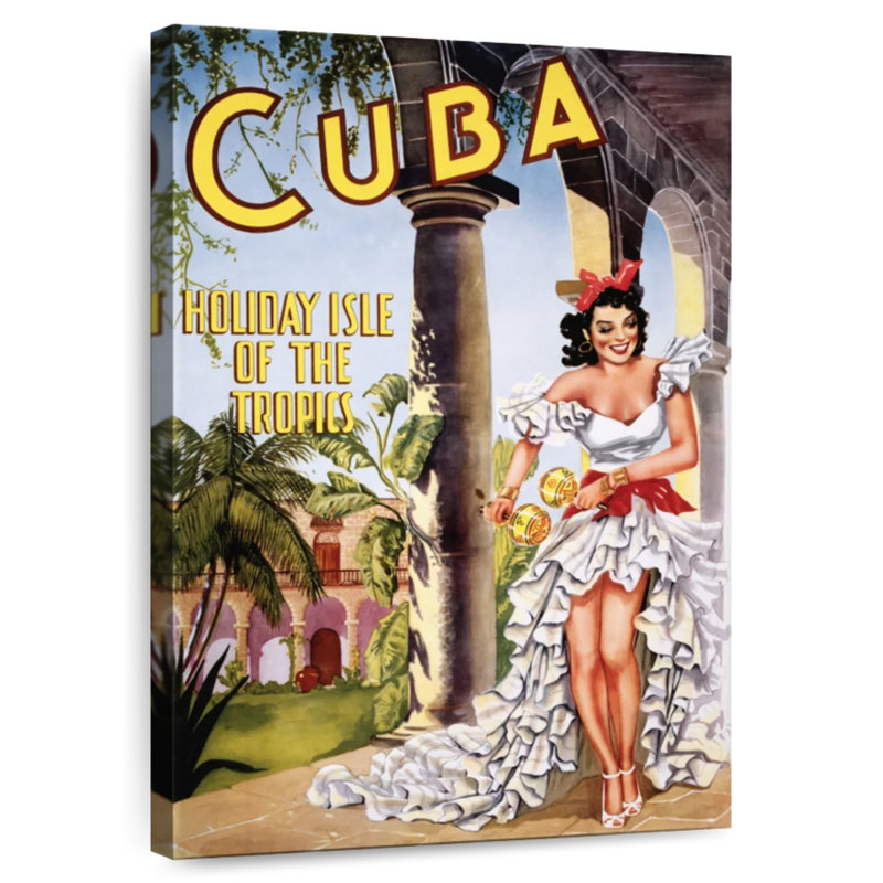Affiche de voyage Aime Cuban, H 30 po x l 20 po