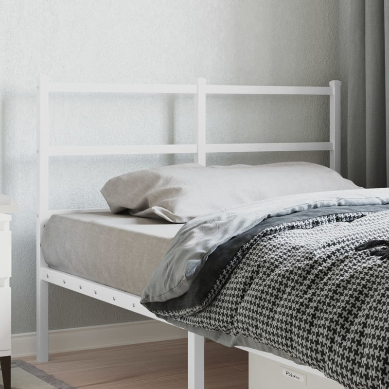Oberly Metal Headboard, White, 125cm W