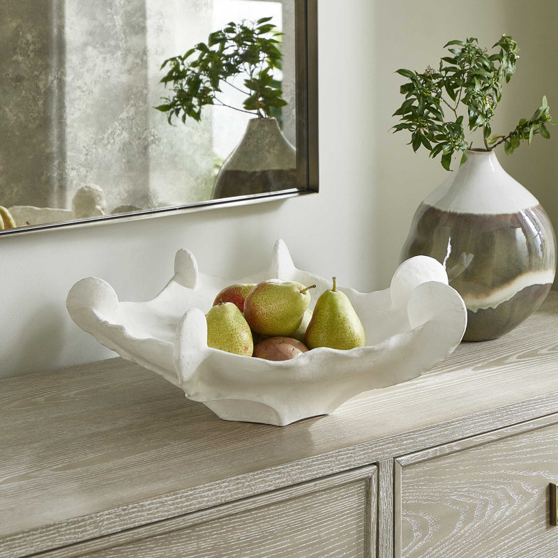 Bol d'extérieur blanc Uttermost Coral Mirage