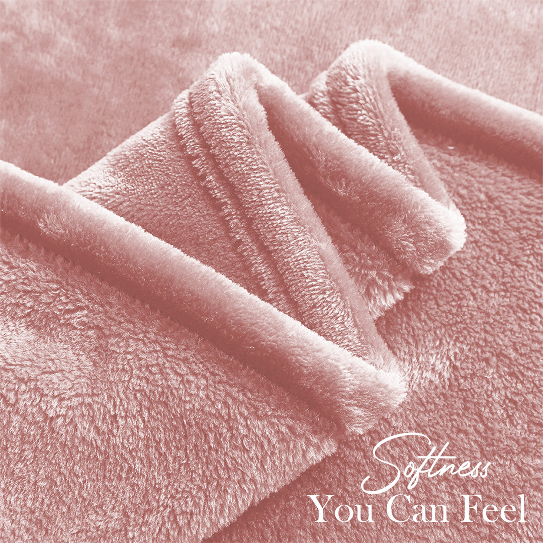 Faux Fur Reversible Fleece Throw Blanket – Soft & Cozy