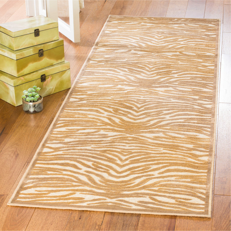 Jamon Martha Stewart Viscose Animal Print Rug, Runner 2'5" x 7'6"