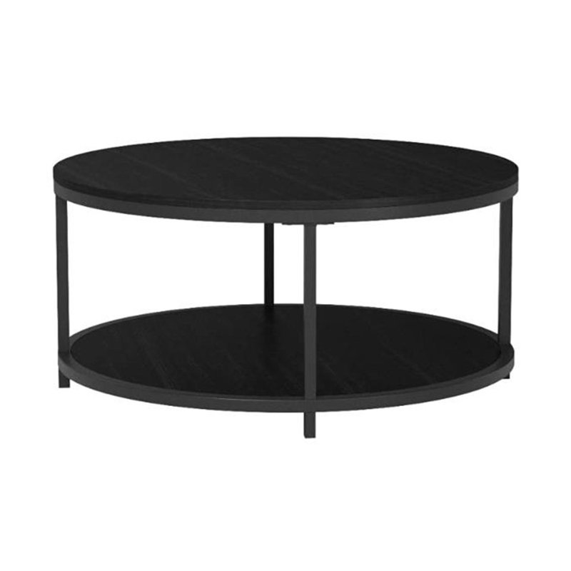 Kensei Nesting Coffee Table, Black, 18" H x 36" W x 36" L