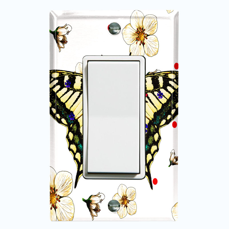 Patterned 1 - Gang Toggle Light Switch Standard Wall Plate
