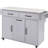 Classic Kitchen Island With 9 Trash Can Capacity, Drop Leaf, Spice Shelf, Towel Rack, Removable Shelves, Grey Finish In Grey, Can, Shelves-815695853