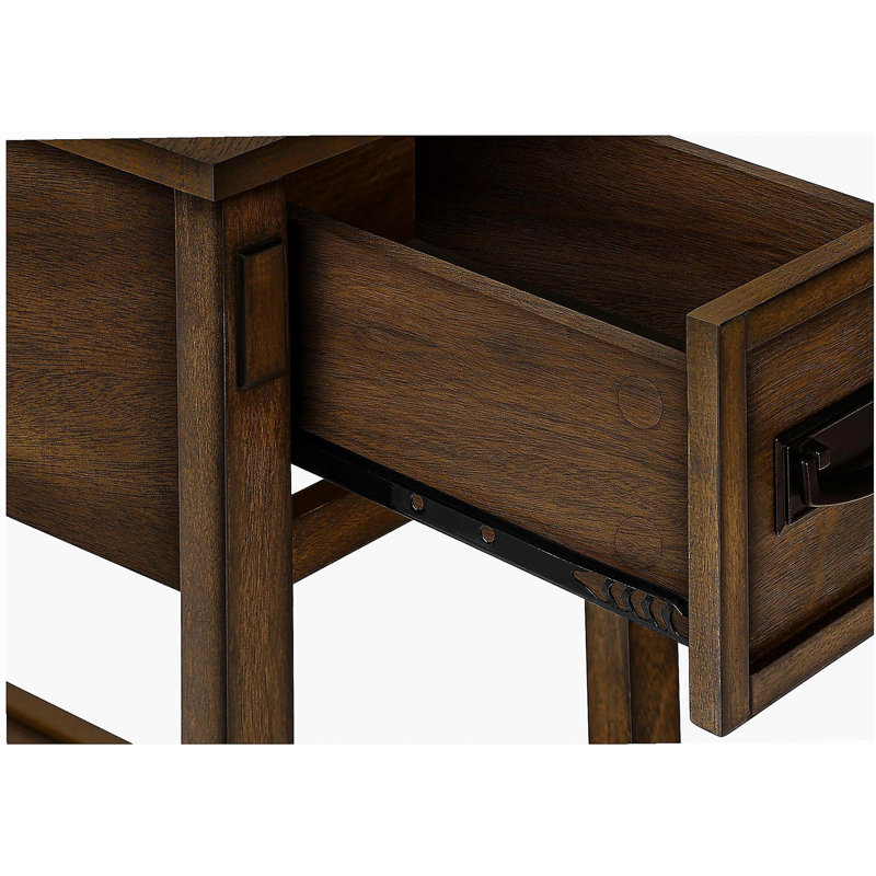 Double-layer storage drawer-style end table
