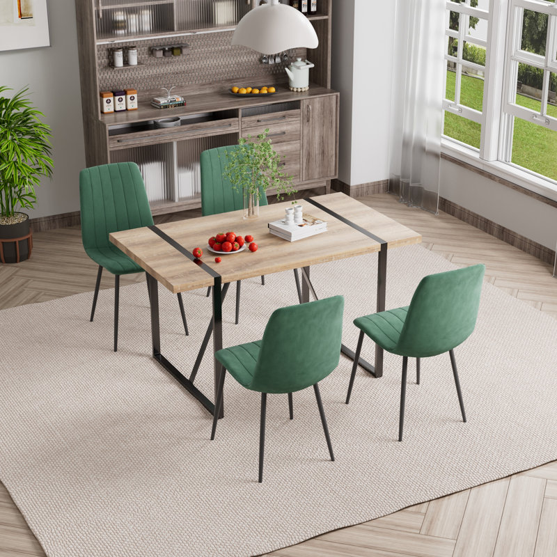 Table de salle à manger Industrial, Vert