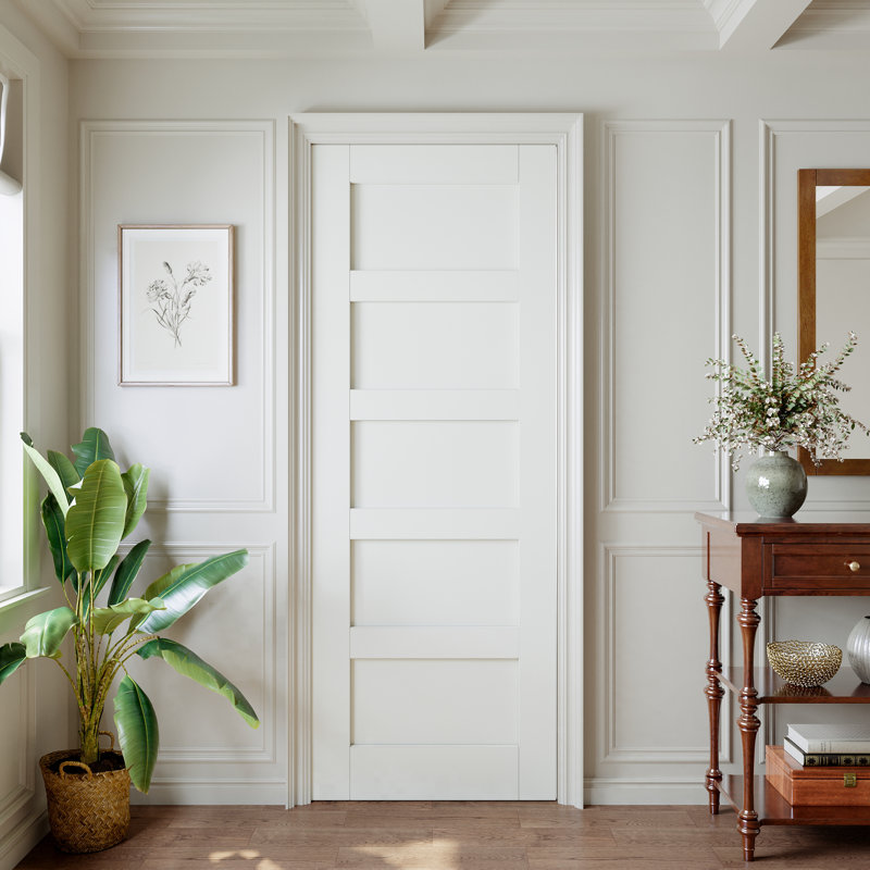Porte intérieure à 5 panneaux de porte intérieure, 30 po x 80 po, 1