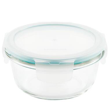 LOCK & LOCK Purely Better Glass Food Storage Container with Lid,  Rectangle-51 oz, Clear