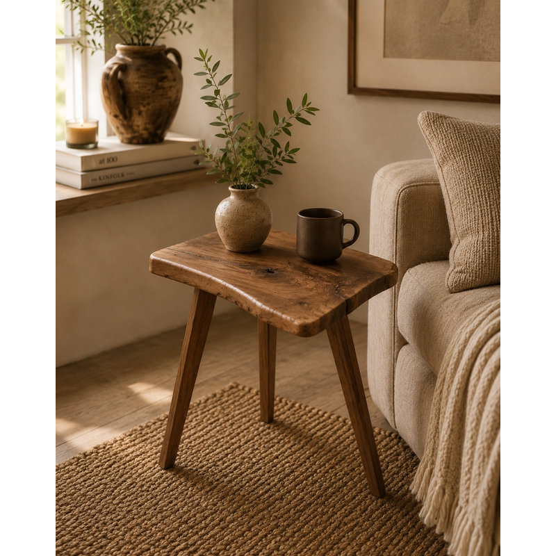 Gallien Solid Wood End Table