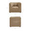 Fauteuil en velours taupe Dunkley-964024517