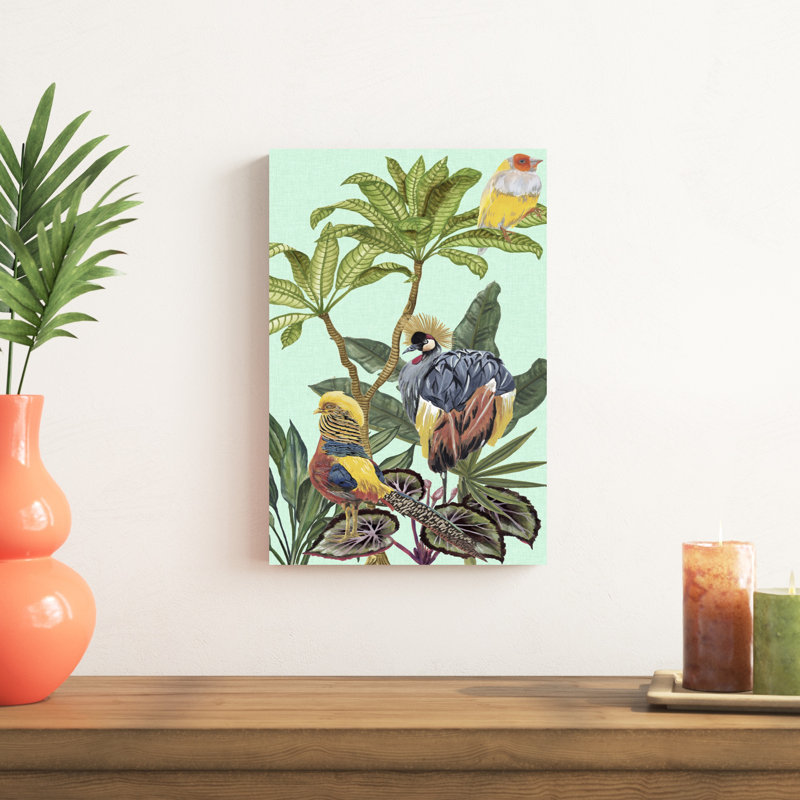 Birds Paradise IV, H 18 po x l 12 po x P 1,25 po
