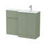 Hudson Reed Urban 1100mm Right-Hand 2 Door Satin Grey Floor Standing Combination Unit With Stone Basin-134733613-134733617