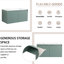 Meuble-lavabo mural avec lavabo en résine 36 po - Armoire à 2 portes pour rangement spacieux, lavabo en forme de goutte